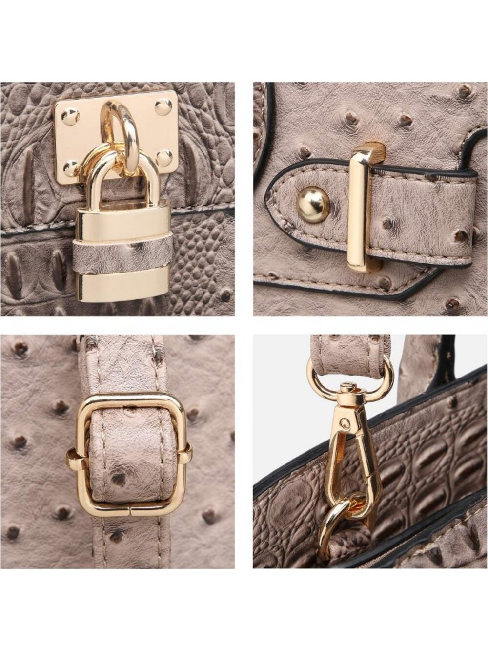 Chic Women's Handbag Set - Stylish Shoulder Bag & Matching Clutch Tote for Work - Picture 4 of 6